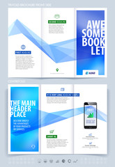 Business brochure and cover design layout template. Vector illus