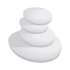Stones spa isometric 3d icon