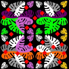 plants, illustrations, tropical, leaf, nature, pattern, palm