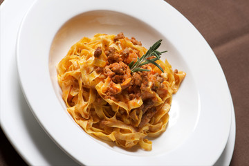 Tagliatelle al ragù di cinghiale