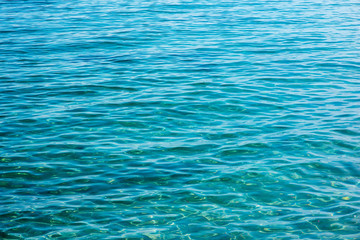 Water background - tranquil blue waves of the sea