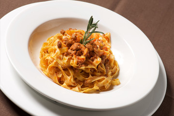 Tagliatelle al ragù di cinghiale