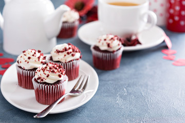 Red velvet cupcakes for Valentines day