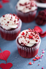 Red velvet cupcakes for Valentines day