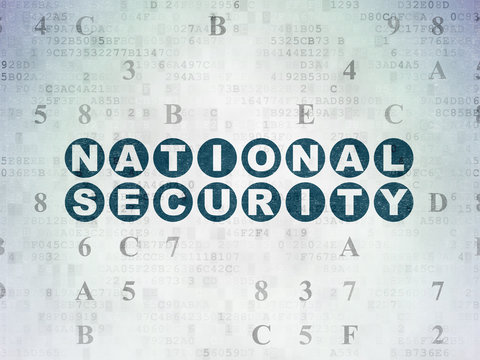 Privacy Concept: National Security On Digital Paper Background