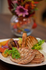 Pork chop with vegetable