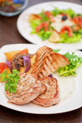 Pork chop with vegetable