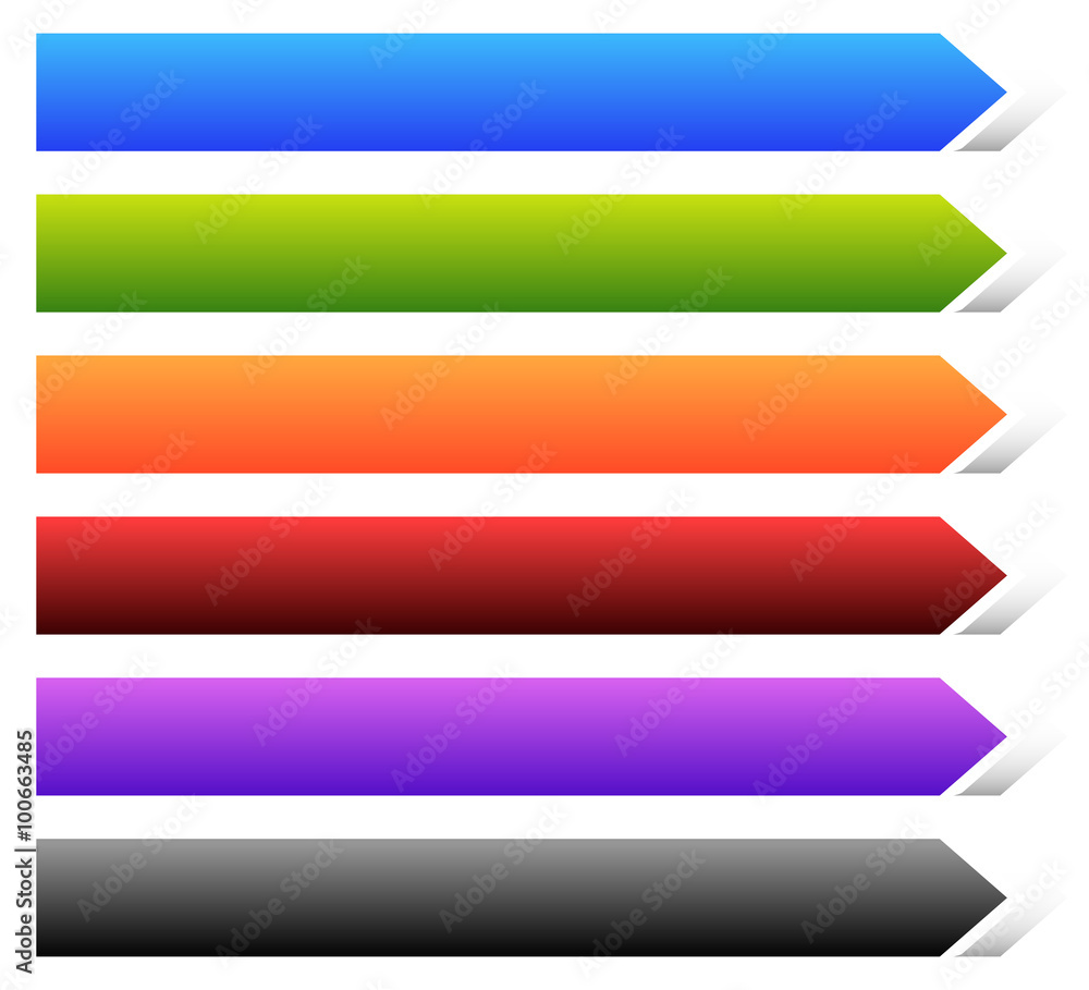 Leinwandbilder empty banner, button background with arrow shape in various colo