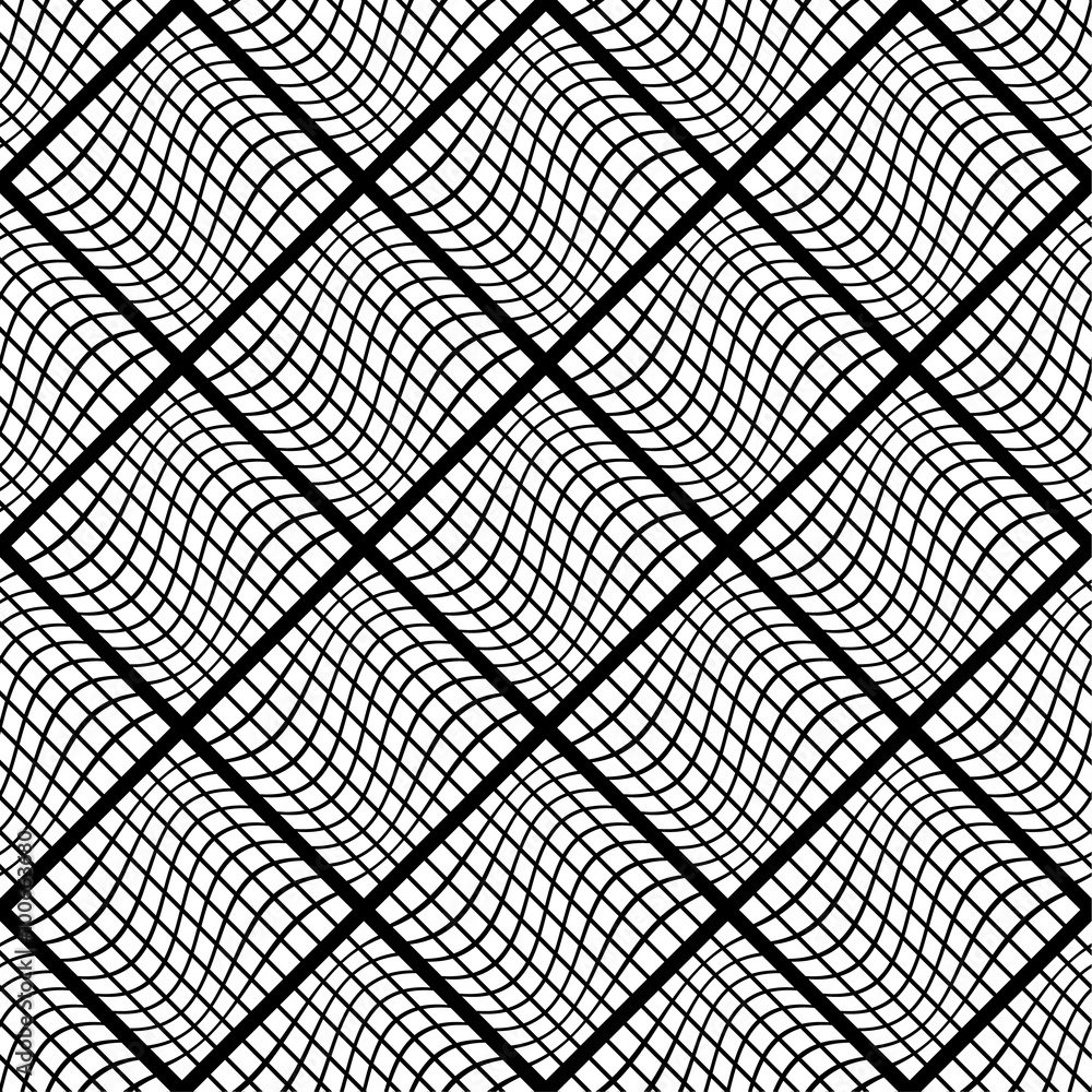 Fototapete mosaic background with distorted tiles of squares. abstract mono