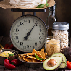 Ingredients for mexican cuisine