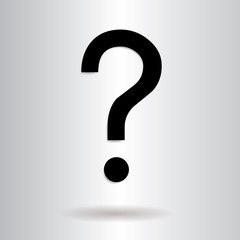 Question mark sign icon, vector illustration. Flat design style