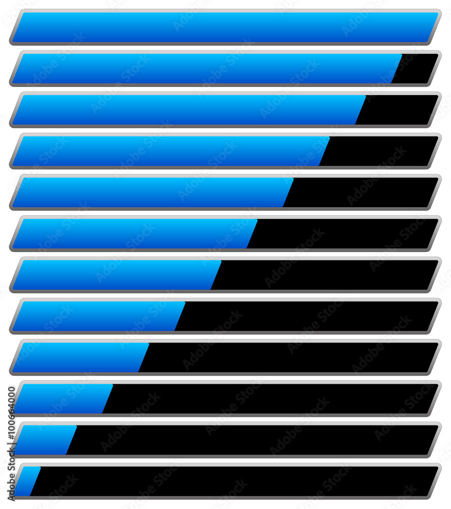 Aufkleber horizontal progress, loading bar templates. vector illustration.