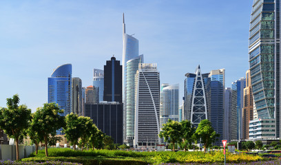Obraz premium Skyscrapers of Jumeirah Lake Towers in Dubai