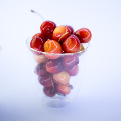 Cherries in glass