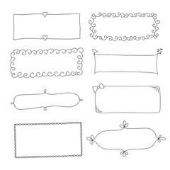 Set of simple funny black frame