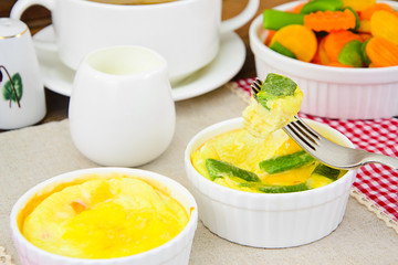 Dietary Scrambled Eggs with Carrots and Green Beans