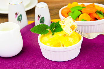 Dietary Scrambled Eggs with Carrots and Green Beans