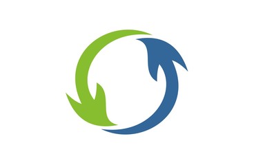 Fototapeta premium arrow circle icon logo vector