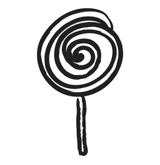 doodle candy lollipop,  illustration icon