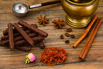 Delicious Cookies with Chocolate on Plate