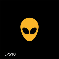Alien face icon for web and mobile
