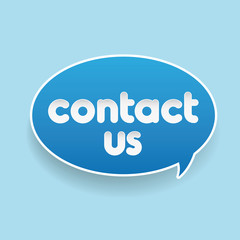 Contact us label - speech bubble