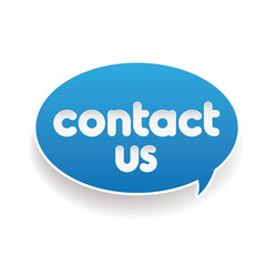 Contact us label - speech bubble