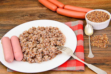 Buckwheat wit Sausage Diet Food