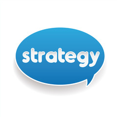 Strategy label speech bubble