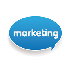Marketing label speech bubble