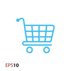 Shopping trolley icon for web and mobile