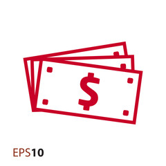 Dollar bills icon for web and mobile