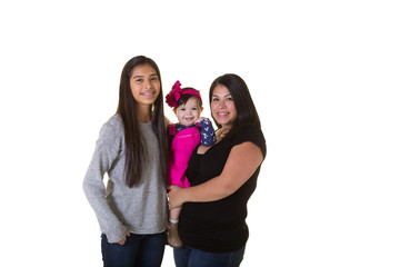 A mother and her 2 daughters