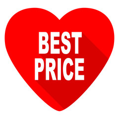 best price red heart valentine flat icon