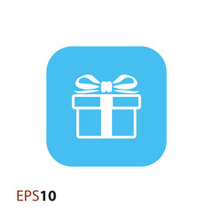 Gift box icon for web and mobile