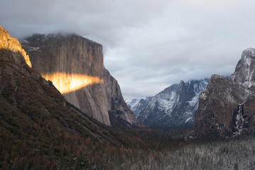 lit the tunnel view winter