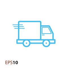 Fast delivery car icon for web and mobile
