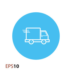 Fast delivery car icon for web and mobile