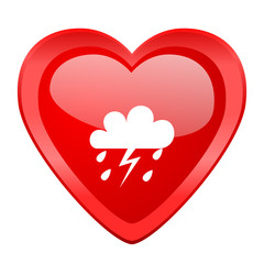 storm red heart valentine glossy web icon