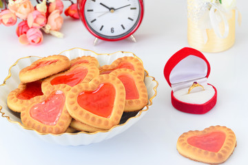 Cookies in the Shape of Hearts.