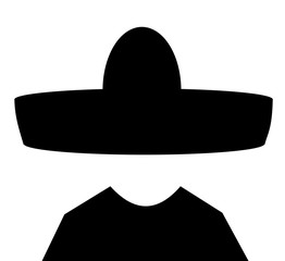 person with black sombrero