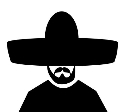 Man With Beard Wearing Black Sombrero