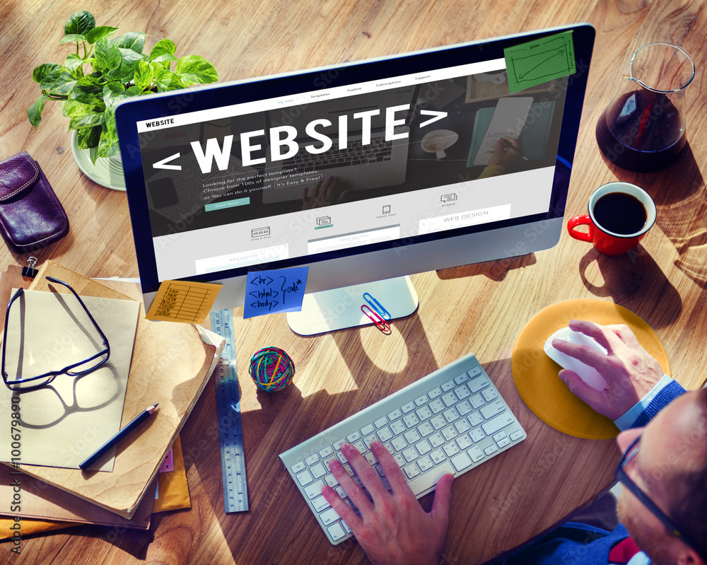 Aufkleber website data internet social media networking concept