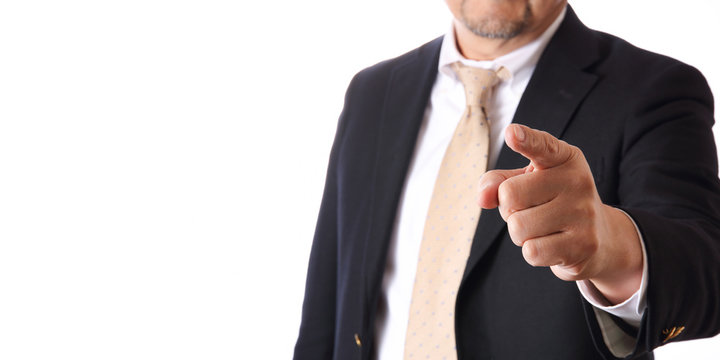 asian businessman on white background