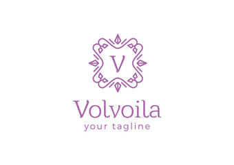 V Logo - Royal Crest Vintage Ornament