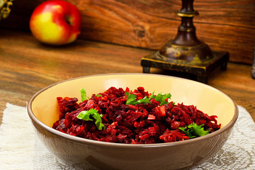 Beets, Stewed with Onions, Carrots, Garlic, Vegetable Oil