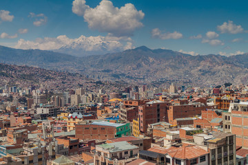 Fototapeta na wymiar Aerial view of La Paz, Bolivia