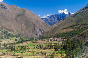 Fototapeta na wymiar Sacred Valley of Incas near Ollantaytambo, Peru