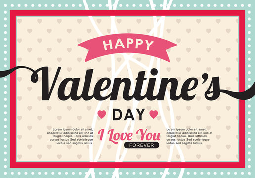 Happy Valentines day card ,vector background