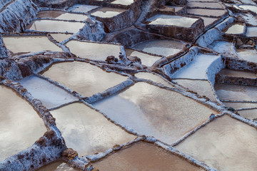 Salt extraction pans (Salinas) in Sacred Valley of Incas, Peru
